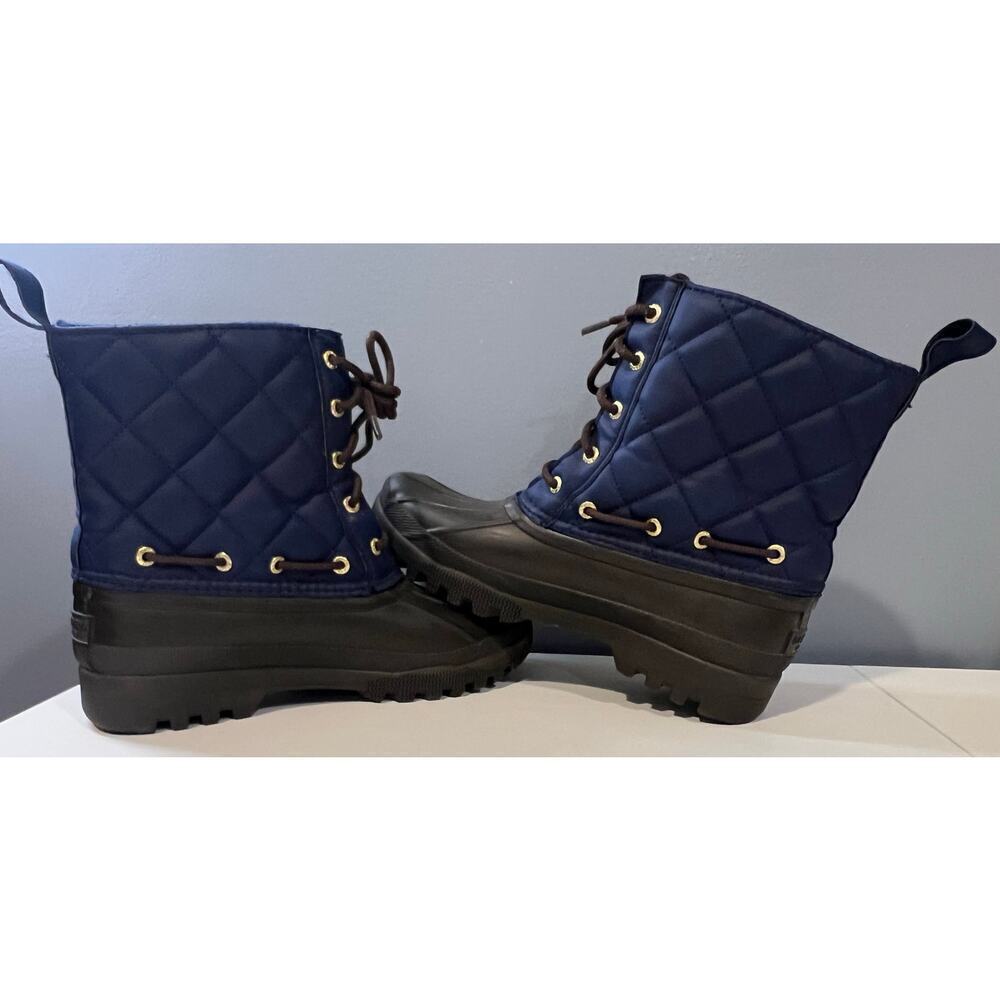 EUC Sperry Boots in Navy Blue and Brown